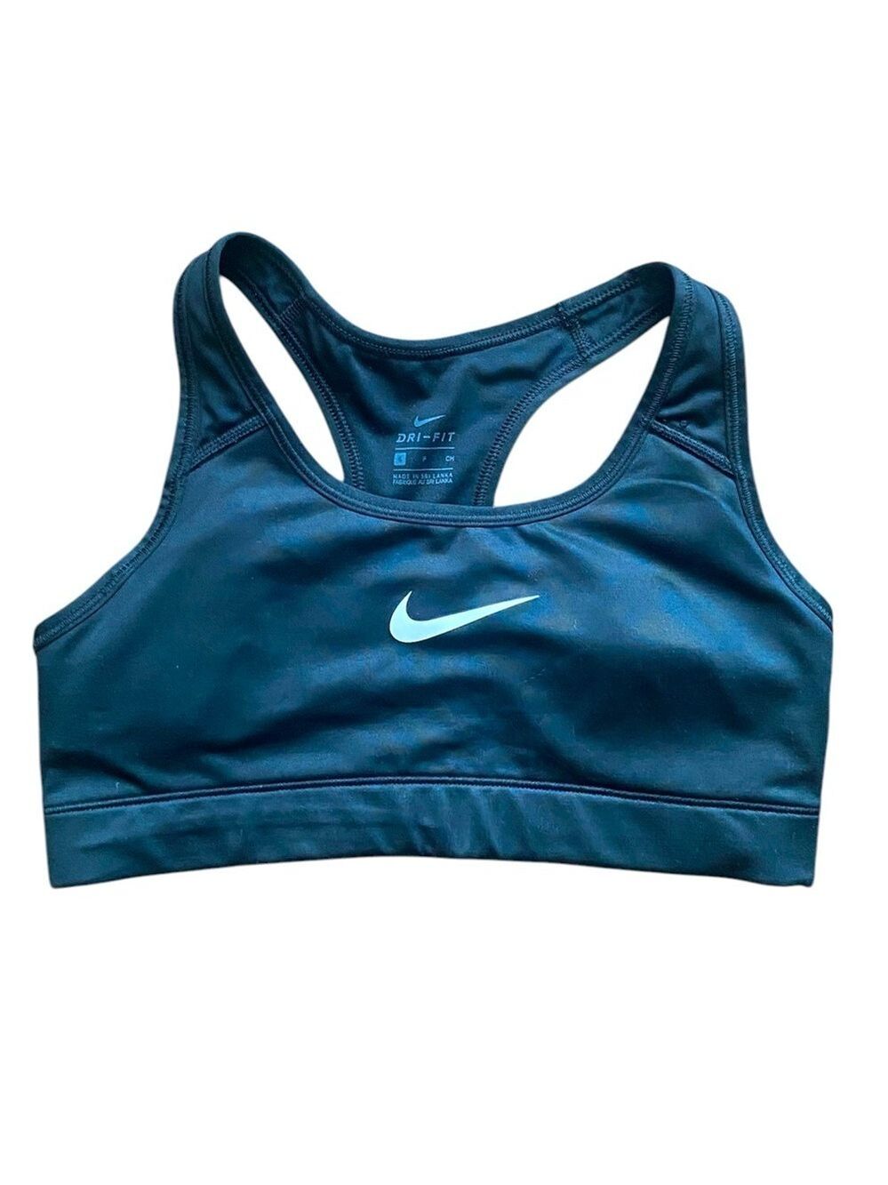 Nike Black Swoosh Dri Fit Bra Small